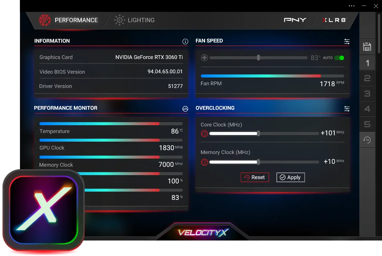 Velocity-X App and Icon Design